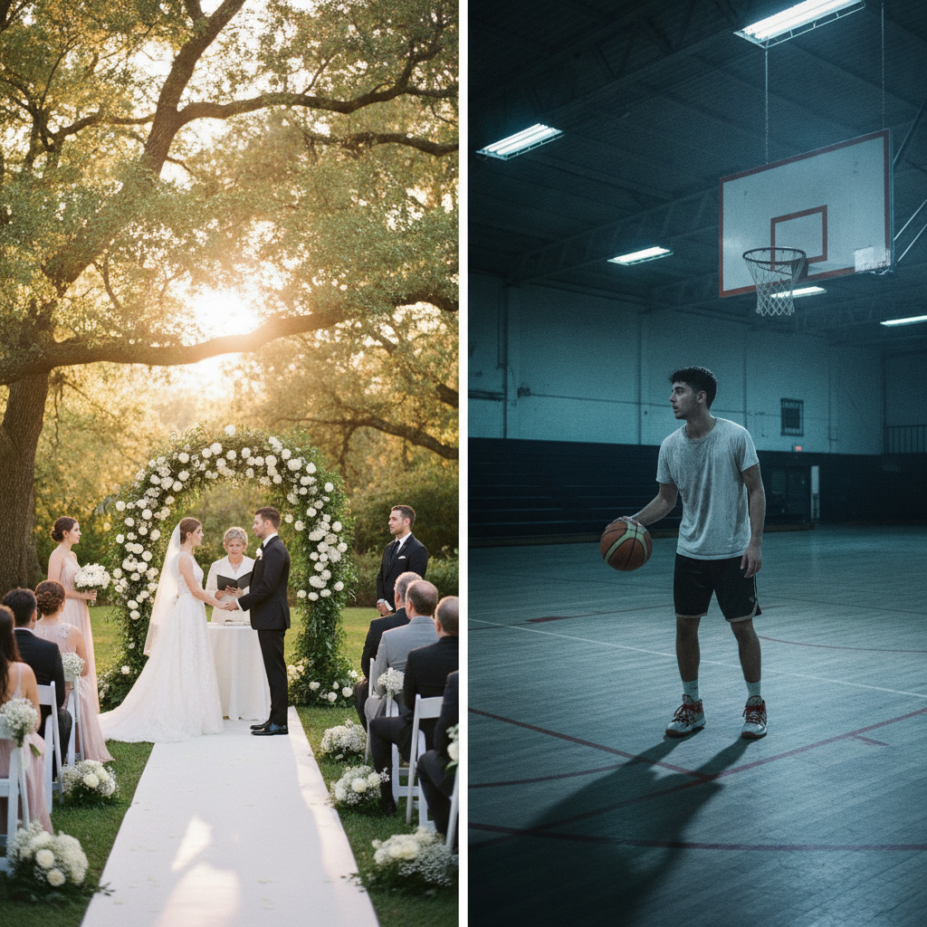 Wedding Day – And Justin Plays Basketball